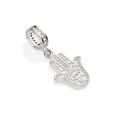 BERLOQUE PRATA 925 MÃO DE HAMSÁ COM ZIRCÔNIAS. MED 2,4CM ROMMANEL 840102