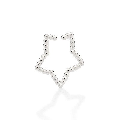 PIERCING DE PRESSÃO ESTRELA PRATA 925. MED 1,4CM ROMMANEL 820184