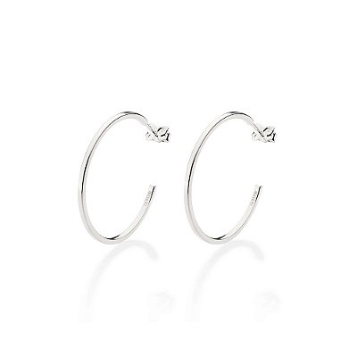 ARGOLA LISA PRATA 925 ARO QUADRADO. MED 3,4CM ROMMANEL 820180