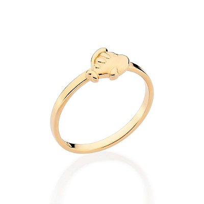 ANEL SKINNY LINGUADO FOLHEADO A OURO ROMMANEL 513490