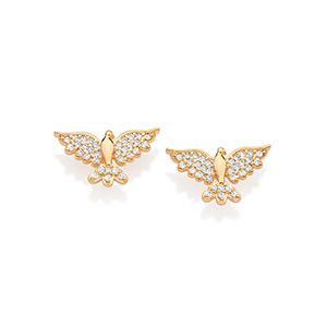 BRINCO FOLHEADO A OURO ESPÍRITO SANTO. MED 1,5CM ROMMANEL 527344