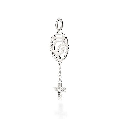 PINGENTE PRATA 925 NOSSA SENHORA DE FÁTIMA. MED 4,3CM ROMMANEL 840130