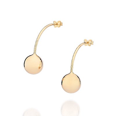 BRINCO PALITO COM ESFERAS FOLHEADO A OURO. MED 4,3CM ROMMANEL 527356