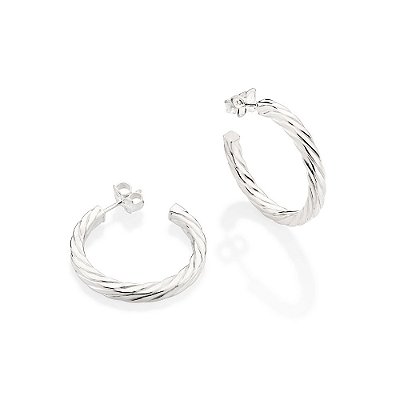 ARGOLA PRATA 925 FORMATO TUBO QUADRADO. MED 2,6CM ROMMANEL 820191