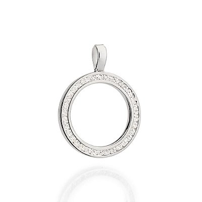PINGENTE CÍRCULO PRATA 925 COM ZIRCÔNIAS. MED 2,8CM ROMMANEL 840127