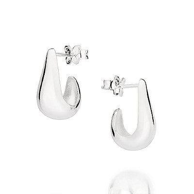 ARGOLA GOTA LISA PRATA 925. MED 1,6CM ROMMANEL 820233