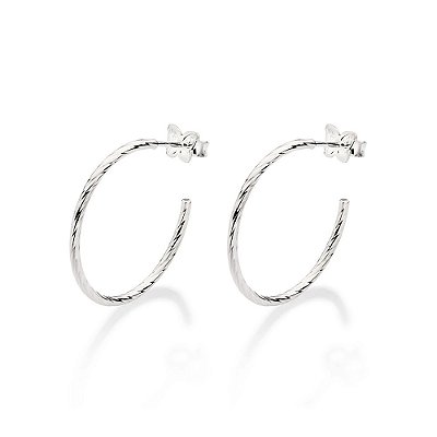 ARGOLA PRATA 925 ARO TORCIDO. MED 2,4CM ROMMANEL 820218