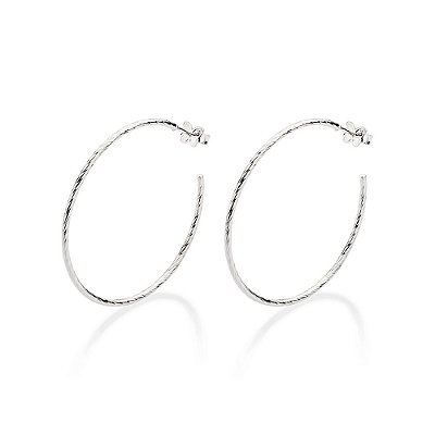 ARGOLA PRATA 925 ARO TORCIDO. MED 4,2CM ROMMANEL 820219