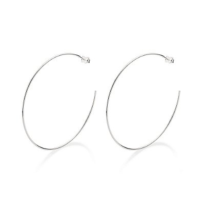 ARGOLA LISA PRATA 925. MED 6,8CM ROMMANEL 820221