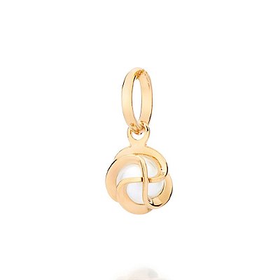 PINGENTE PÉROLA FOLHEADO A OURO. MED 1,40CM ROMMANEL 542898