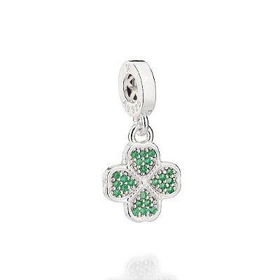 BERLOQUE PRATA 925 TREVO COM ZIRCÔNIAS. MED 2,1CM ROMMANEL 840154