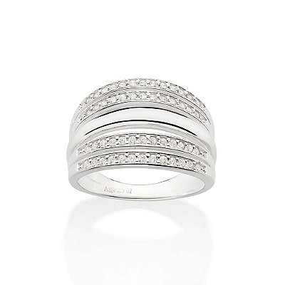 MAXI ANEL PRATA 925 COM ZIRCÔNIAS ROMMANEL 810298