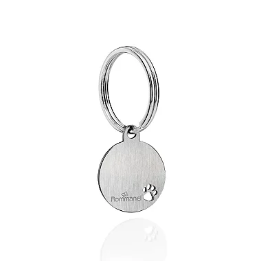 MEDALHA REDONDA COM PATA PERSONALIZÁVEL EM AÇO. MED 5,6CM ROMMANEL 270002