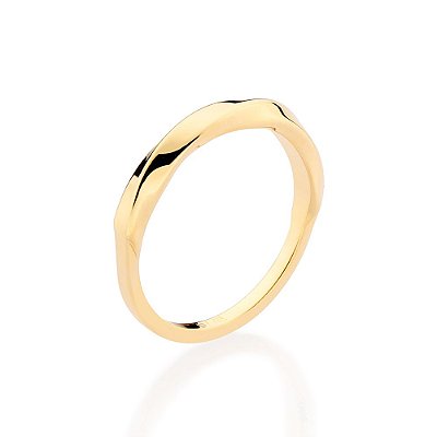 ALIANÇA TWIST FOLHEADO A OURO ROMMANEL 513561
