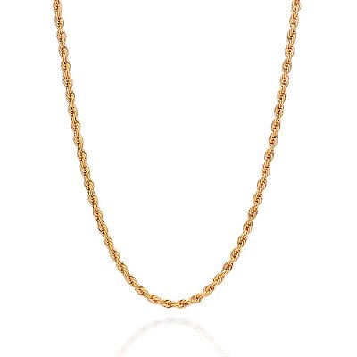 CORRENTE FIO BAIANO FOLHEADO A OURO. MED 50CM ROMMANEL 532579