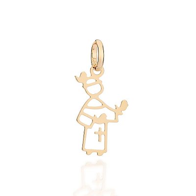 PINGENTE FOLHEADO A OURO SÃO FRANCISCO DE ASSIS. MED 2,10CM ROMMANEL 542875