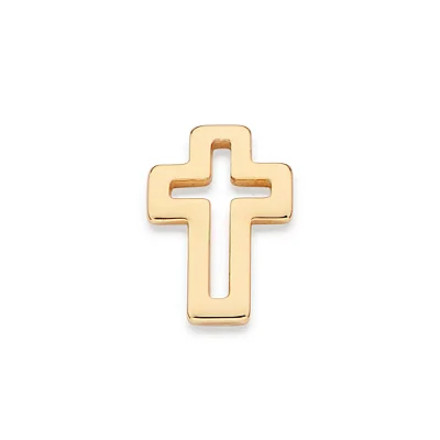 PINGENTE FLUTUANTE CRUZ FOLHEADO A OURO. MED 0,90CM ROMMANEL 542896