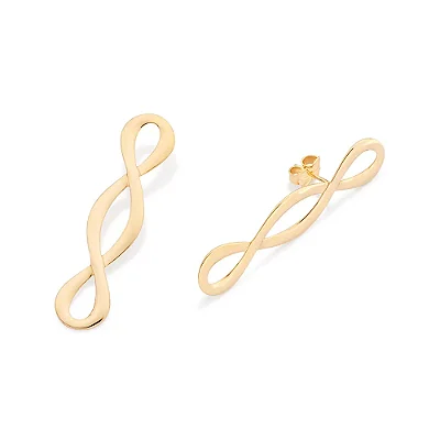 BRINCO ENTRELAÇADO FOLHEADO A OURO. MED 4,3CM ROMMANEL 527406