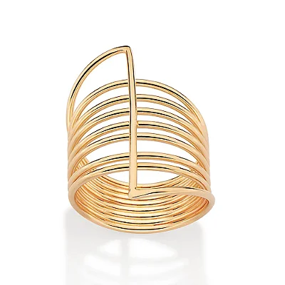MAXI ANEL OITO AROS FOLHEADO A OURO ROMMANEL 513535