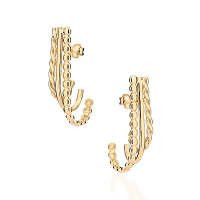 ARGOLA FOLHEADO A OURO 3 FIOS. MED 3,9CM ROMMANEL 527429