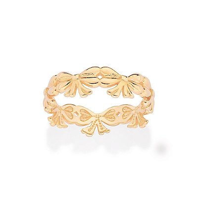 ANEL LAÇOS FOLHEADO A OURO ROMMANEL 513549