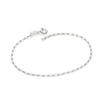 PULSEIRA PRATA 925 ELOS BATIDOS. MED 18/19CM ROMMANEL 850082