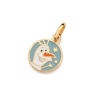 PINGENTE OLAF FOLHEADO A OURO COM APLIQUE DE RESINA. MED 2,1CM ROMMANEL 542937