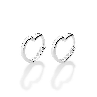 ARGOLA PRATA 925 CORAÇÃO LISO. MED 1,3CM ROMMANEL 820259