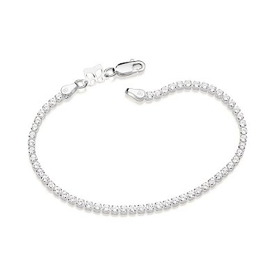 PULSEIRA RIVIERA PRATA 925 COM ZIRCÔNIAS. MED 19CM ROMMANEL 850084