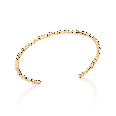 BRACELETE FOLHEADO A OURO COM ESFERAS. MED 6CM ROMMANEL 552195