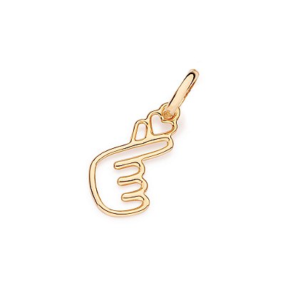 PINGENTE FOLHEADO A OURO CORAÇÃO DORAMA. MED 2,10CM ROMMANEL 542950