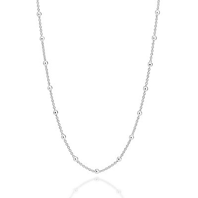GARGANTILHA COM BOLAS PRATA 925. MED 42CM ROMMANEL 830123
