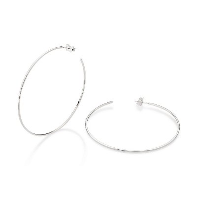 ARGOLA PRATA 925 FIO QUADRADO. MED 6,5CM ROMMANEL 820224