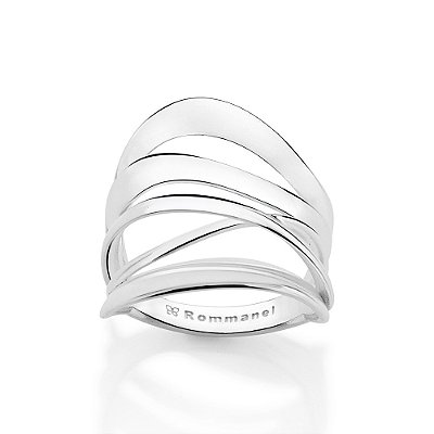 MAXI ANEL PRATA 925 CINCO AROS INTERLIGADOS ROMMANEL 810361
