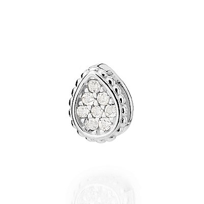 PINGENTE GOTA PRATA 925 COM ZIRCÔNIAS. MED 0,70CM ROMMANEL 840209