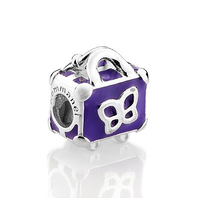 BERLOQUE PASSANTE PRATA 925 MALA COM APLIQUE DE RESINA. MED 1,3CM ROMMANEL 840167