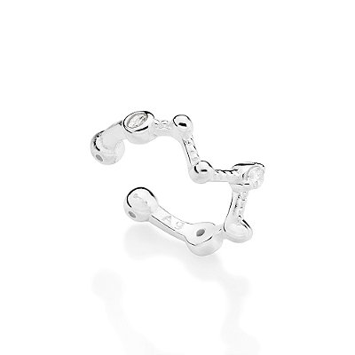 PIERCING DE PRESSÃO ZIGUE-ZAGUE PRATA 925 COM ZIRCÔNIAS. MED 1,5CM ROMMANEL 820272