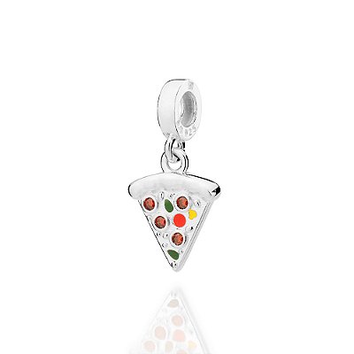 BERLOQUE PIZZA PRATA 925 COM ZIRCÔNIAS E RESINA COLORIDO. MED 2,2CM ROMMANEL 840268