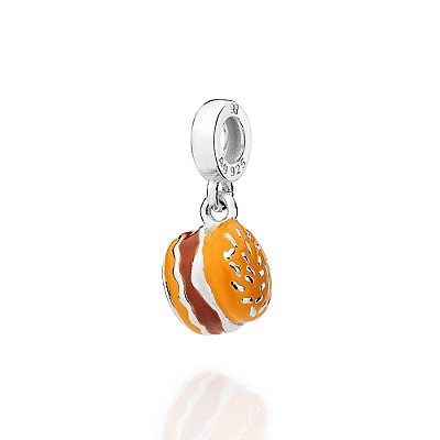 BERLOQUE HAMBURGUER PRATA 925 COM RESINA COLORIDO. MED 2CM ROMMANEL 840271