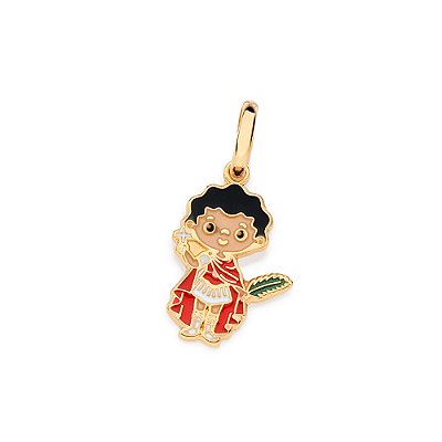 PINGENTE SANTO EXPEDITO FOLHEADO A OURO COM APLIQUE DE RESINA. MED 2,3CM ROMMANEL 542909