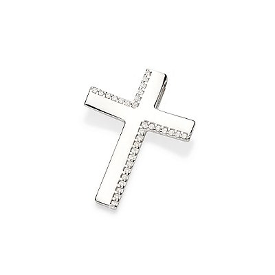 PINGENTE CRUZ PRATA 925 COM ZIRCÔNIAS. MED 2,5CM ROMMANEL 840099