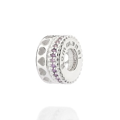BERLOQUE STOPPER PRATA 925 COM ZIRCÔNIAS. MED 1,1CM ROMMANEL 840176