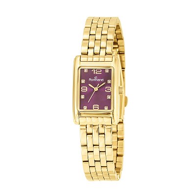 RELÓGIO ANALÓGICO SOCIAL DOURADO ROMMANEL 650087
