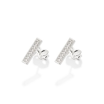 BRINCO PALITO PRATA 925 COM ZIRCÔNIAS. MED 1,1CM ROMMANEL 820203