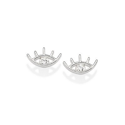 BRINCO PRATA 925 OLHO GREGO COM ZIRCÔNIAS. MED 1,1CM ROMMANEL 820240