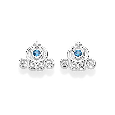 BRINCO PRATA 925 CARRUAGEM COM ZIRCÔNIA. MED 0,9CM ROMMANEL 820285