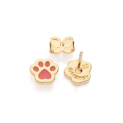 BRINCO FOLHEADO A OURO PATA GATA MARIE COM APLICAÇÃO DE RESINA. MED 0,7CM ROMMANEL 527534