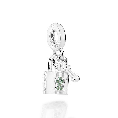 BERLOQUE PRATA 925 CADEADO COM CHAVE. MED 2CM ROMMANEL 840207