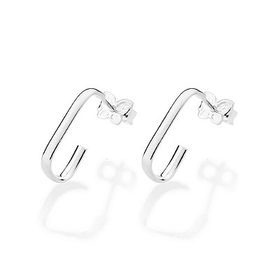 ARGOLA PRATA 925 RETANGULAR. MED 1,6CM ROMMANEL 820239