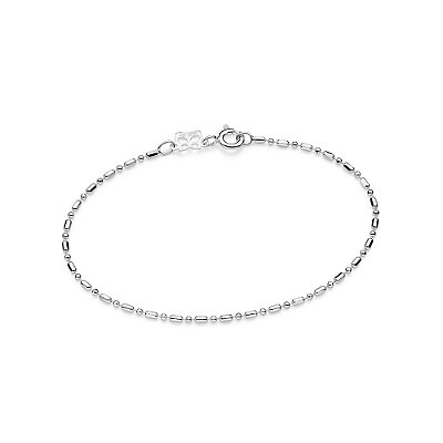 PULSEIRA PRATA 925 CANUTILHOS COM BOLAS. MED 18CM ROMMANEL 850111